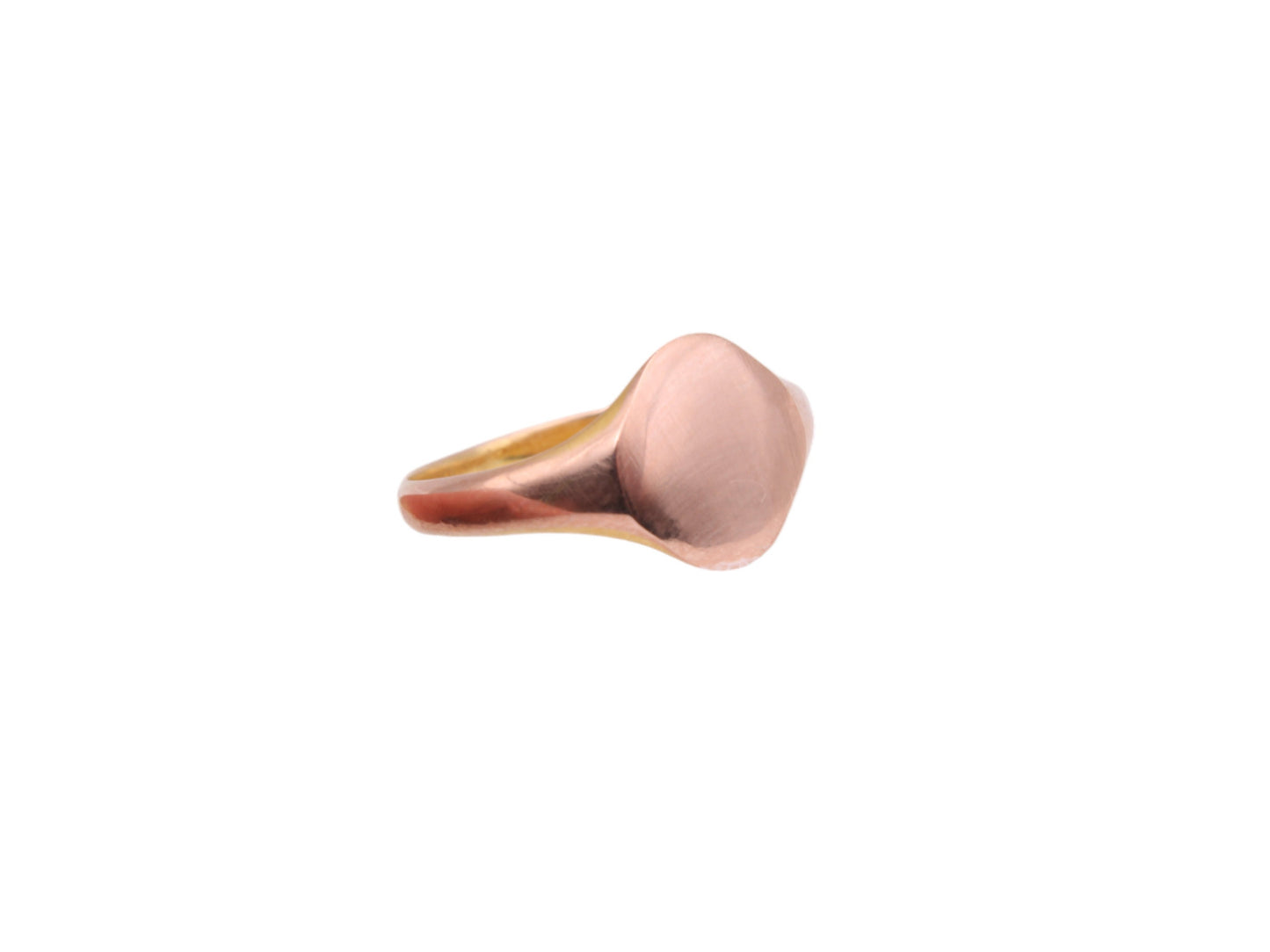 Antique 9ct Rose Gold Signet Ring, 1909