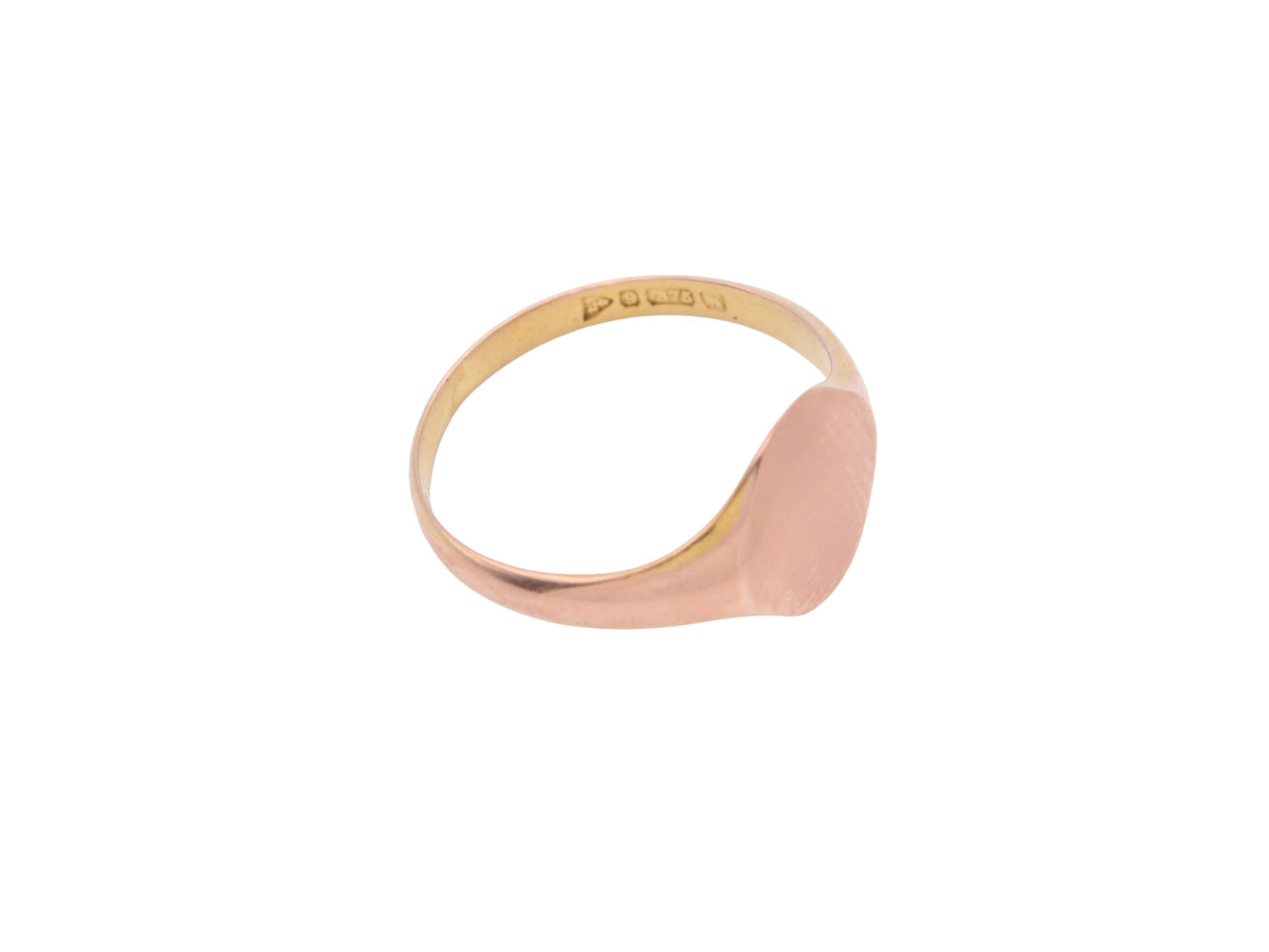Antique 9ct Rose Gold Signet Ring, 1909