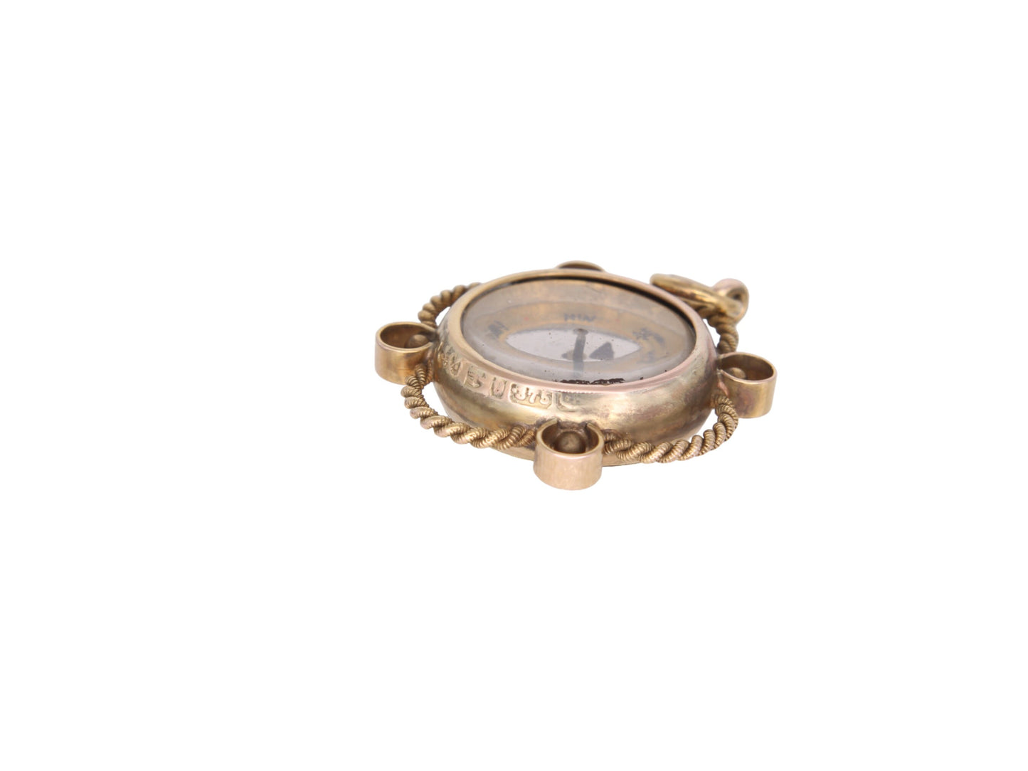 Antique 9ct Gold Compass Pendant, 1899
