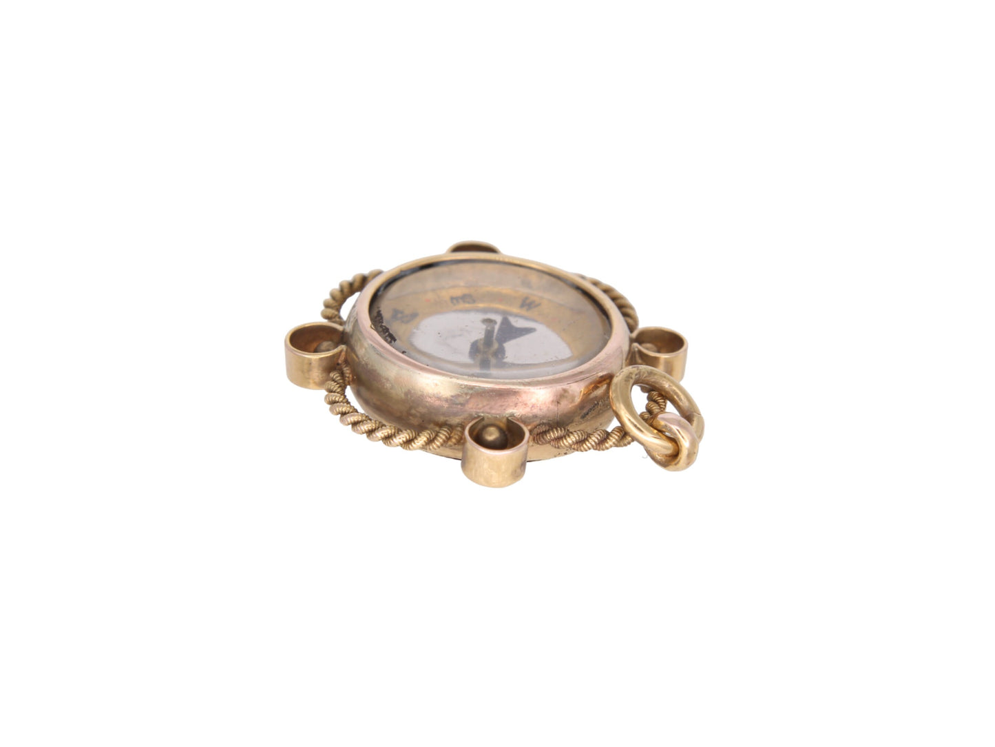 Antique 9ct Gold Compass Pendant, 1899