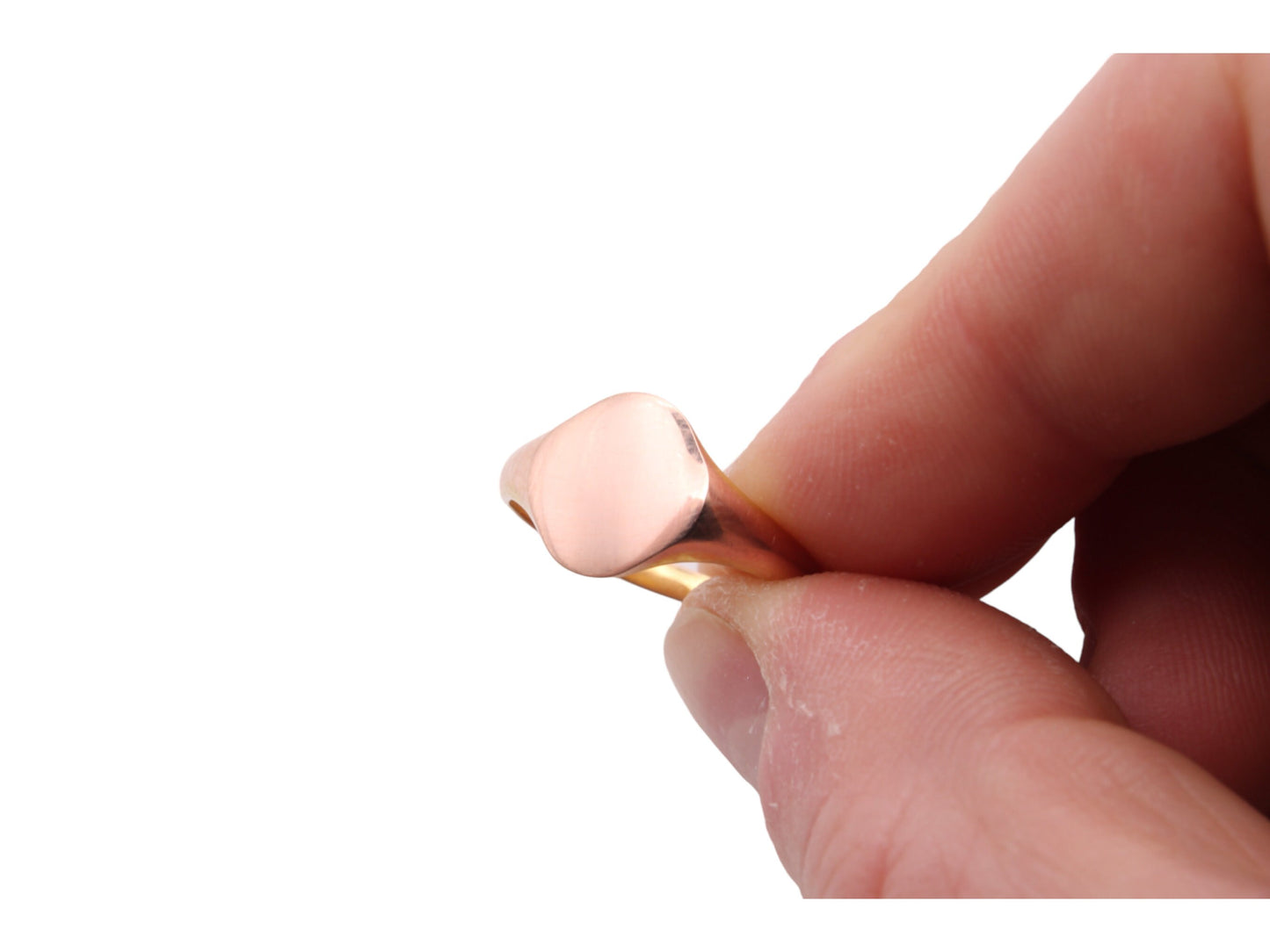 Antique 9ct Rose Gold Signet Ring, 1909