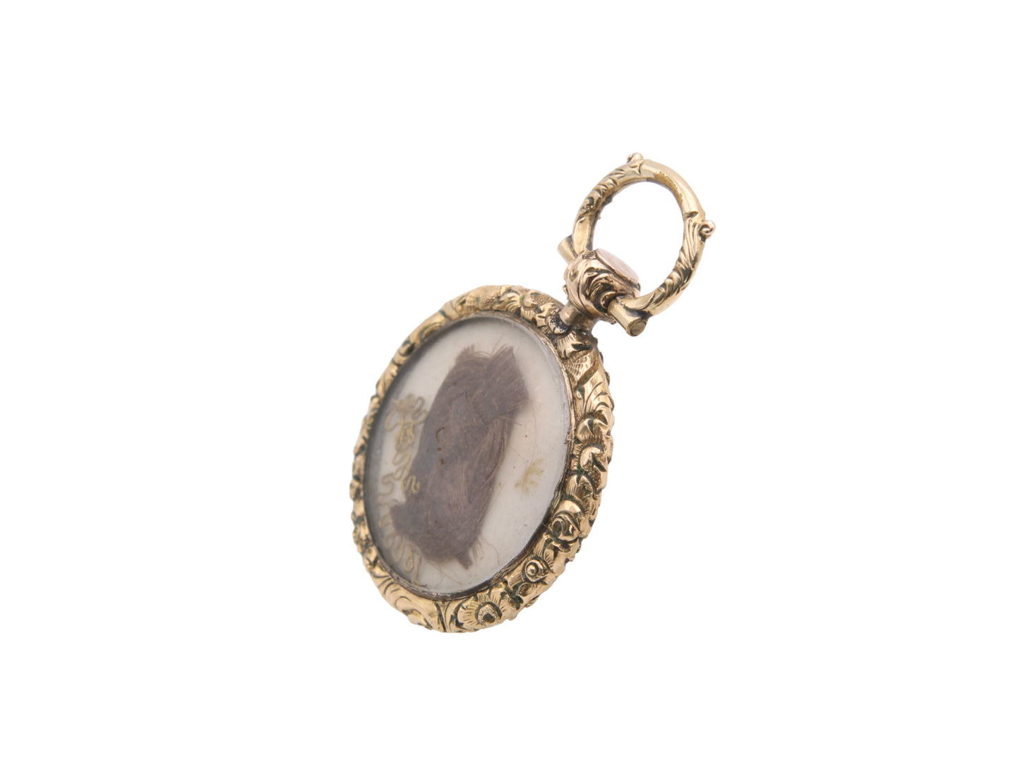 Antique-15ct-Gold-Forget-Me-Not-Enamel-Mourning-Pendant