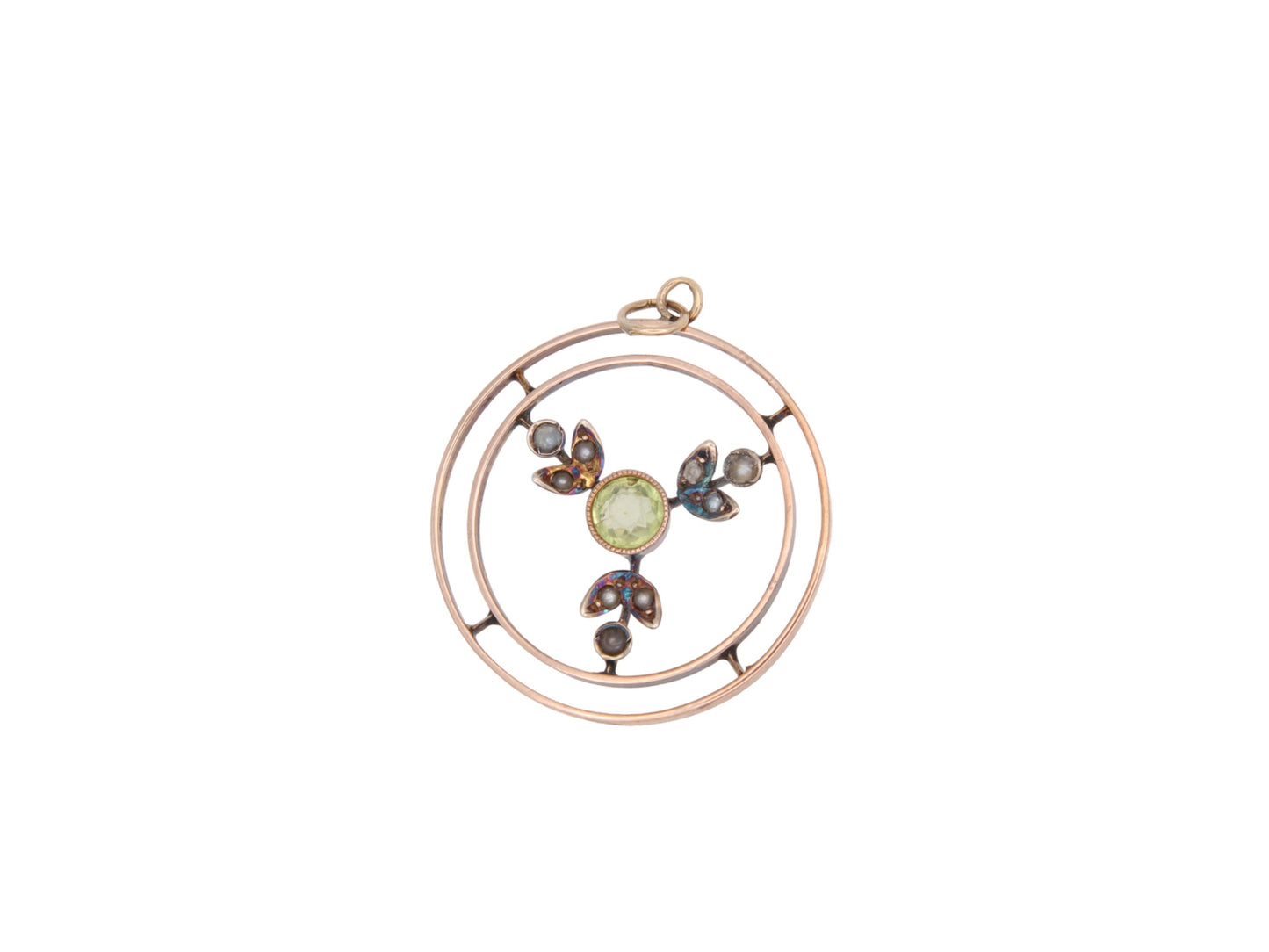 Antique-Edwardian-9ct-Gold-Peridot-Pendant