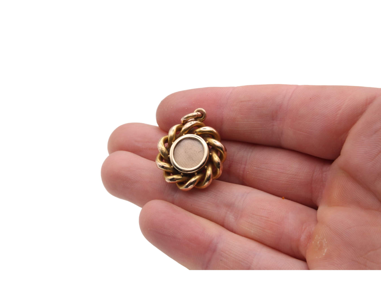 Antique 15ct Gold & Coral Pendant With Hidden Locket