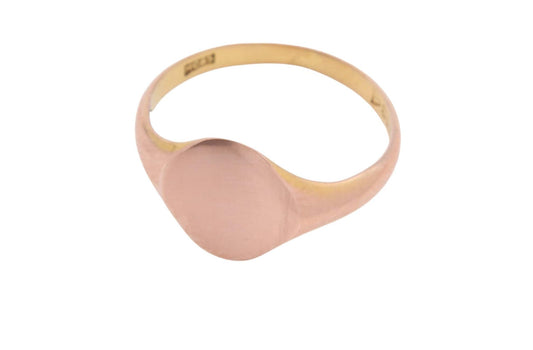 Antique 9ct Rose Gold Signet Ring, 1909