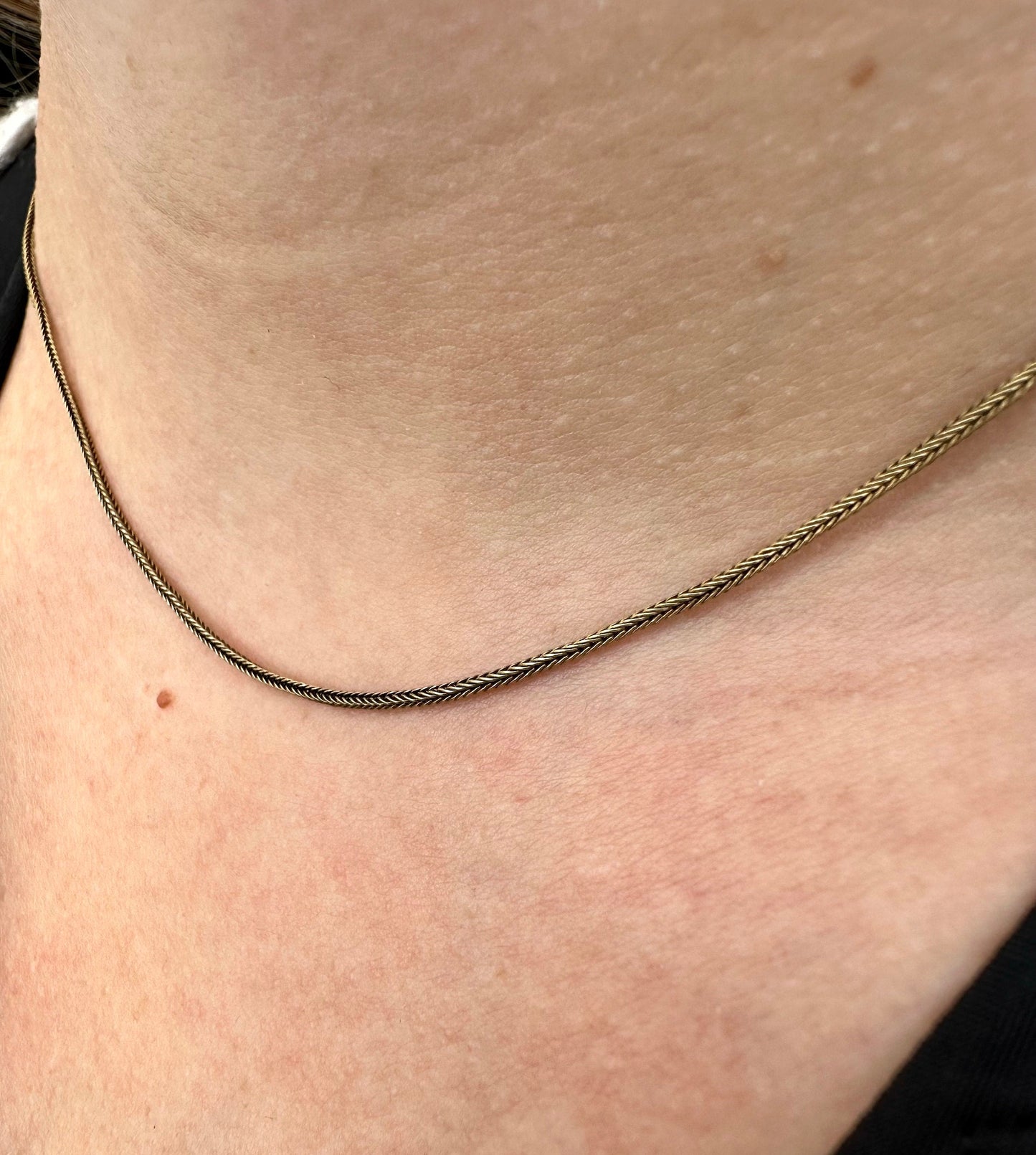 Antique 15ct Gold Foxtail Link Necklace