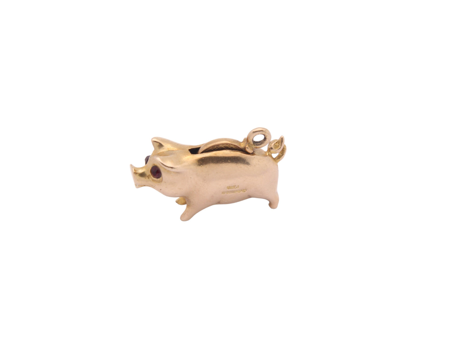Vintage 9ct Gold Piggy Bank Charm, 4.4 grams