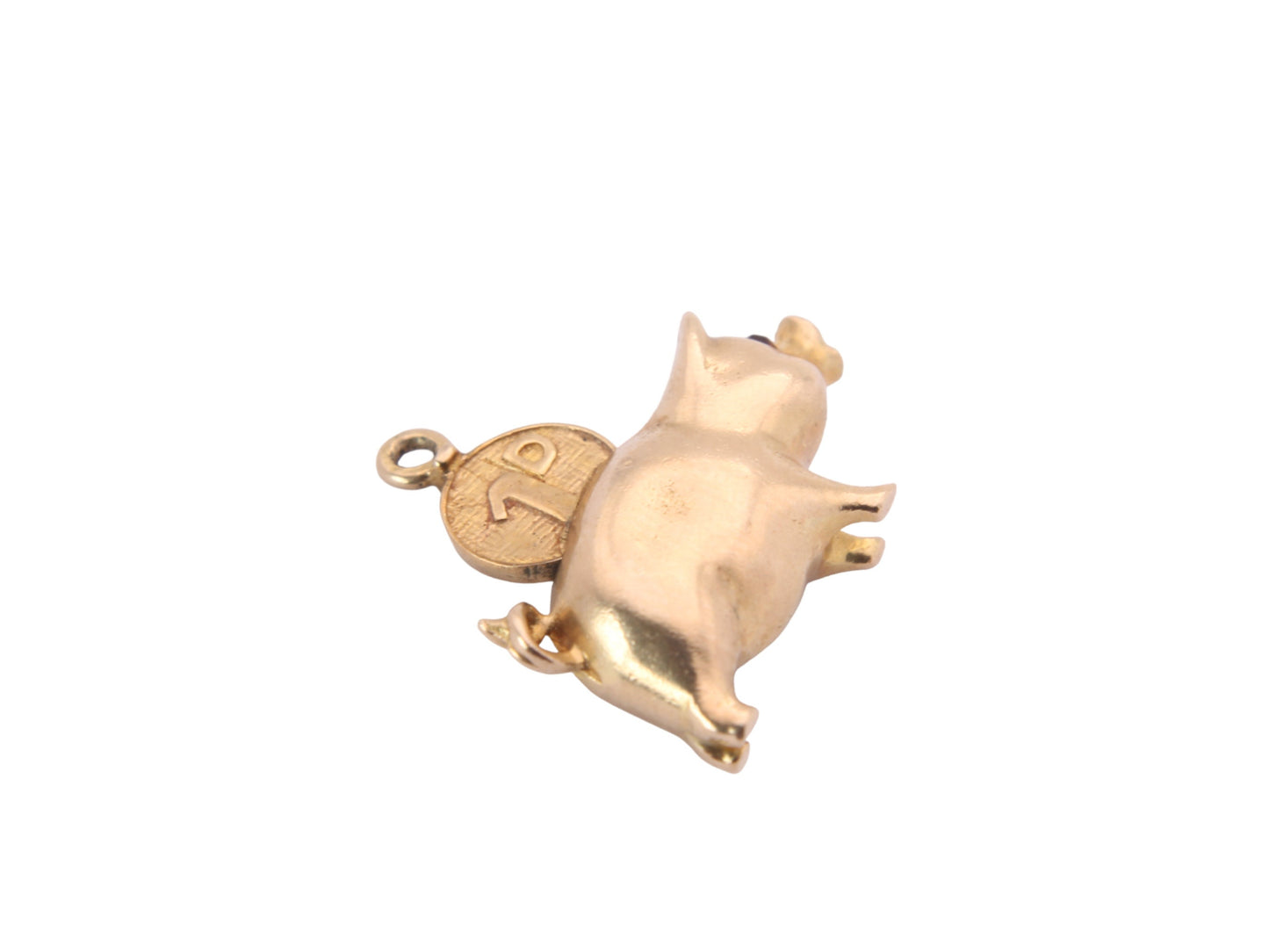 Vintage 9ct Gold Piggy Bank Charm, 4.4 grams