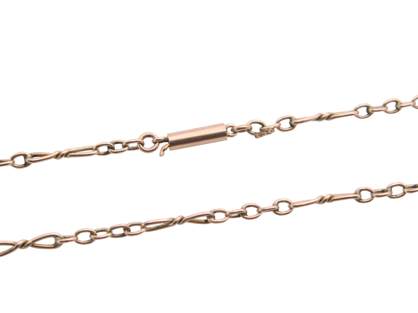 Antique 9ct Gold Fancy Infinity Link Necklace