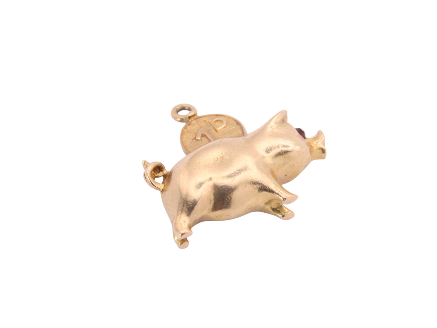 Vintage 9ct Gold Piggy Bank Charm, 4.4 grams