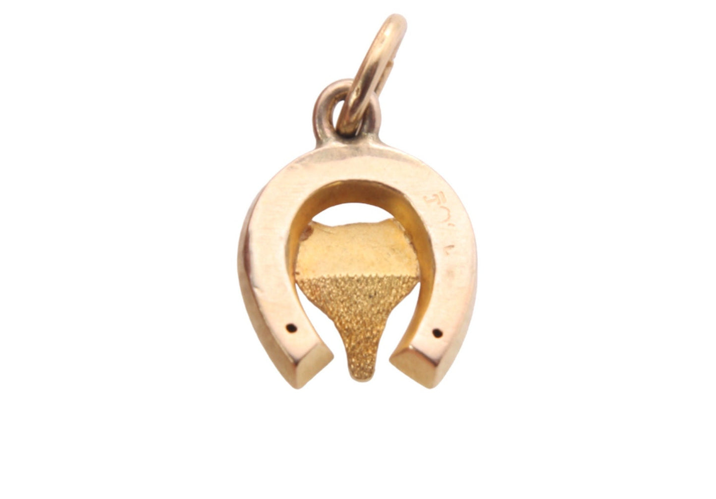 Antique 15ct Gold Fox & Horseshoe Pendant Charm