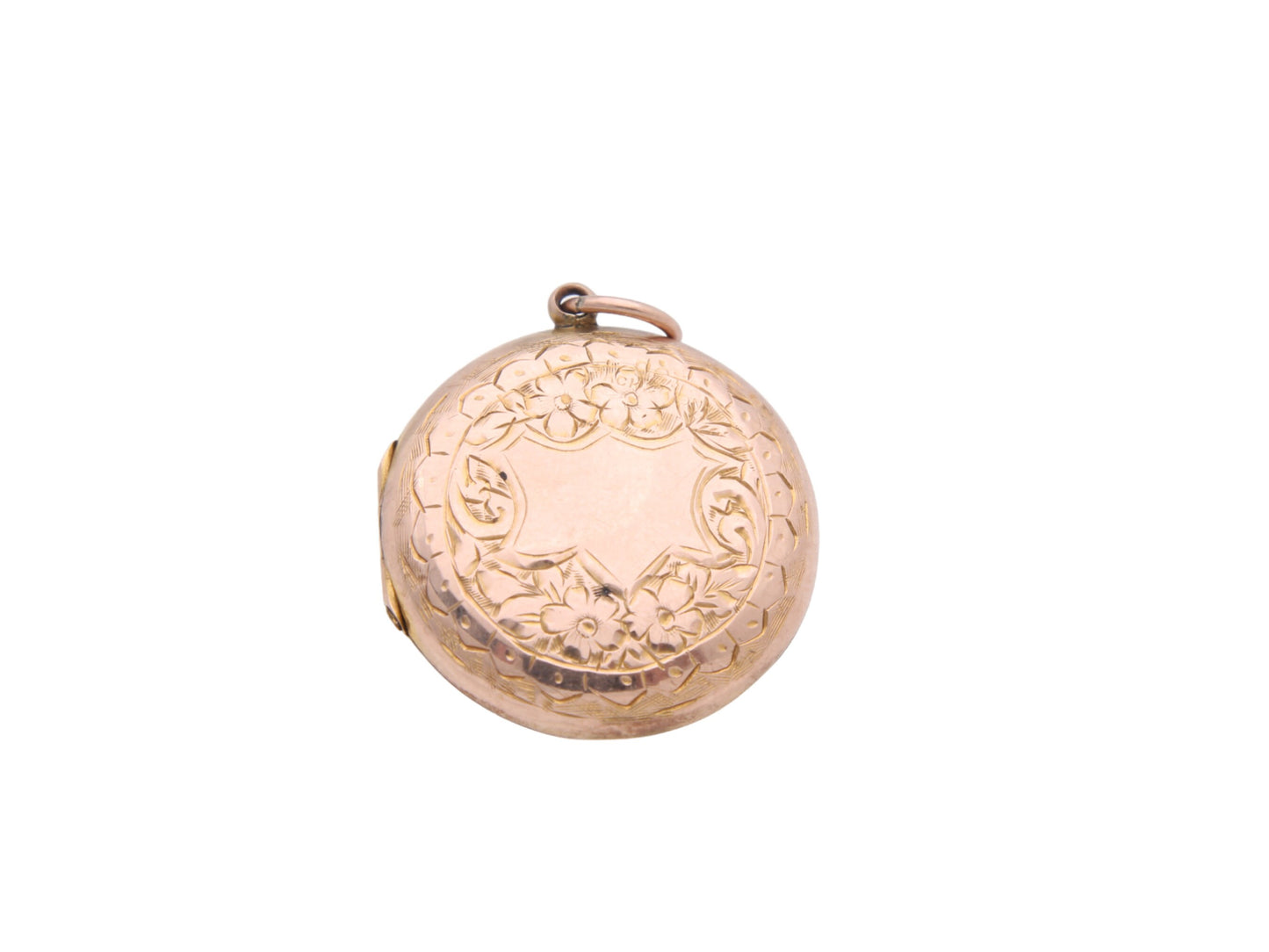 Antique 9ct Gold Back & Front Ivy Forget Me Not Locket