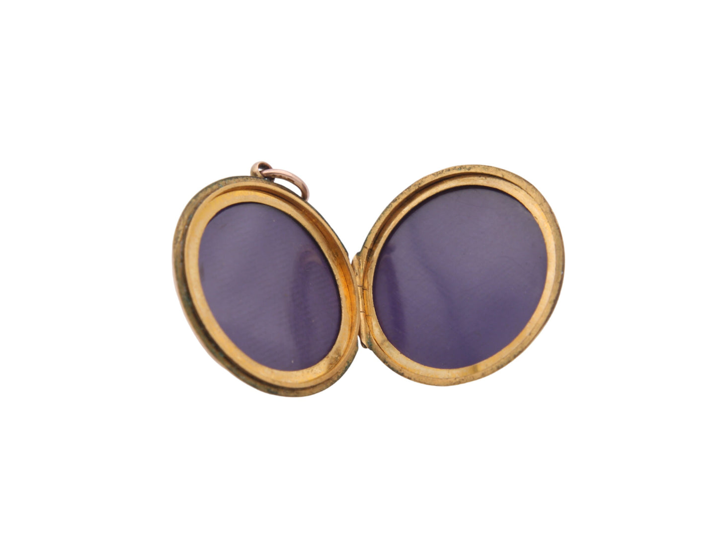 Antique 9ct Gold Back & Front Ivy Forget Me Not Locket