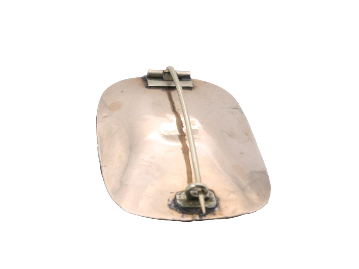 Antique Victorian Large 9ct Gold Enamel Mourning Brooch 'In Memory Of'