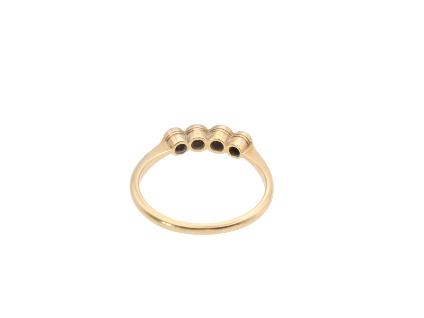 Antique Art Deco 18ct Gold & Platinum Bezel Set Diamond Ring, 0.20ctw