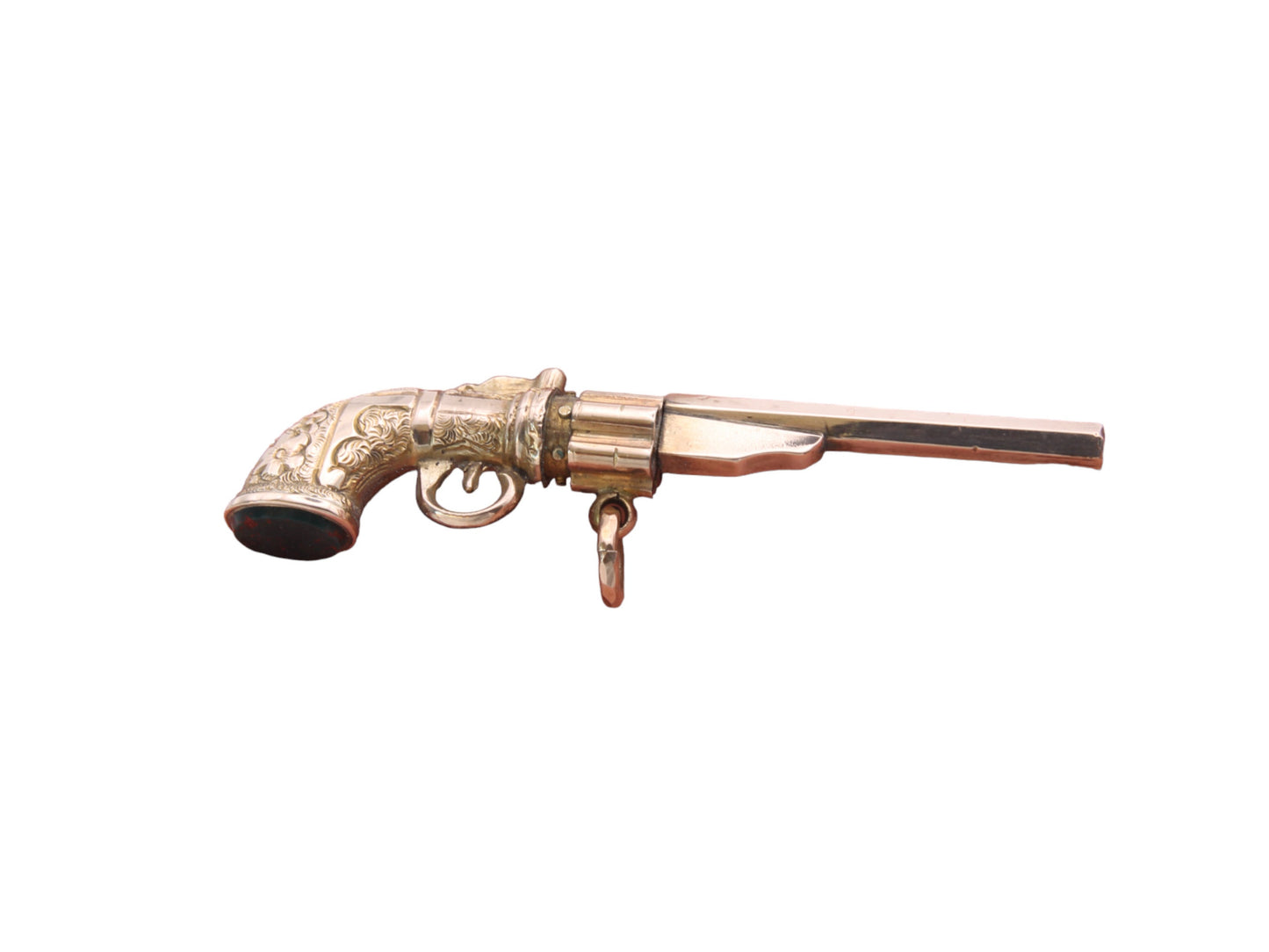 Antique 9ct Gold Revolver Gun Watch Key Pendant