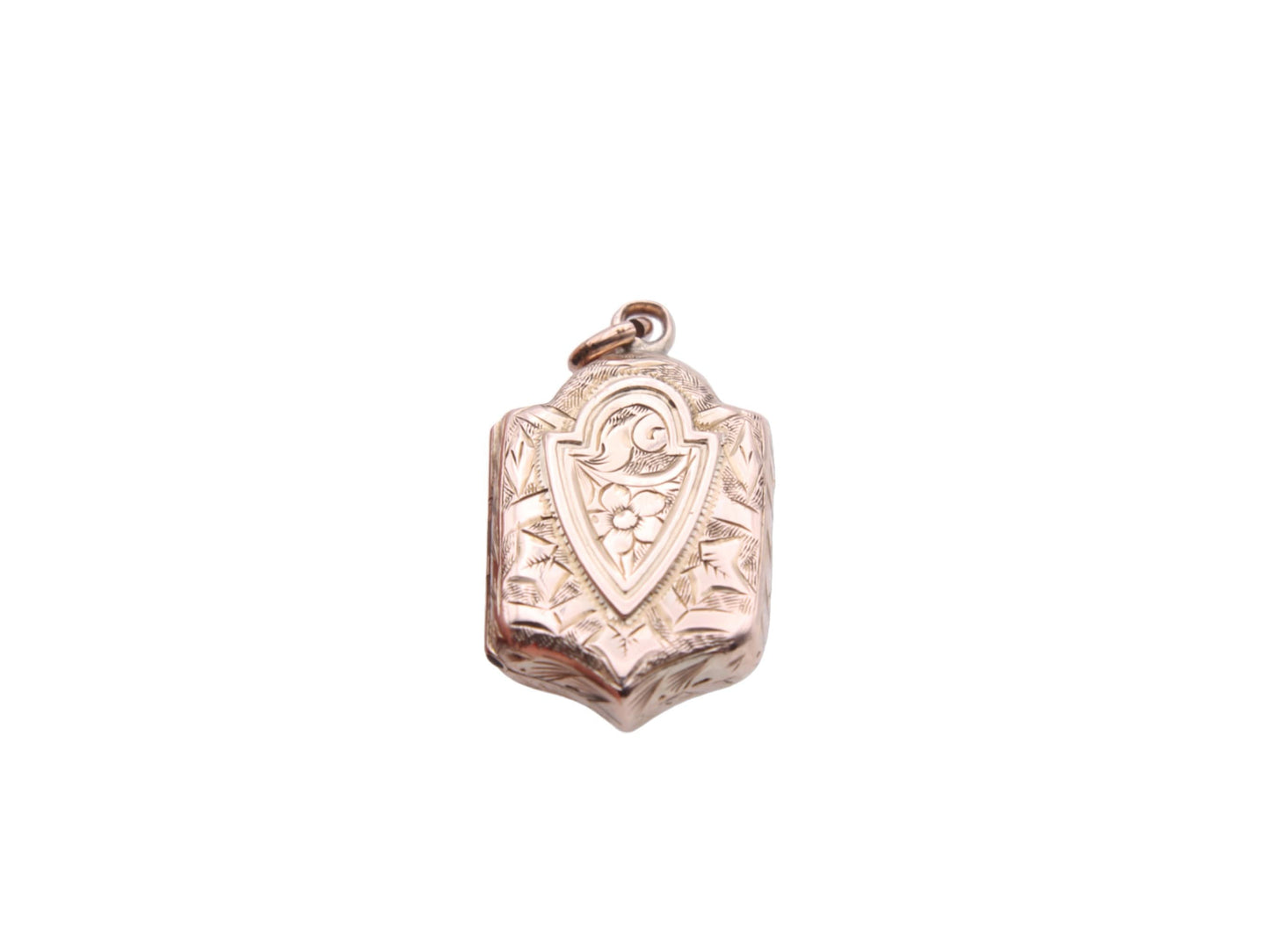 Antique Victorian 9ct Gold Shield Shaped Locket