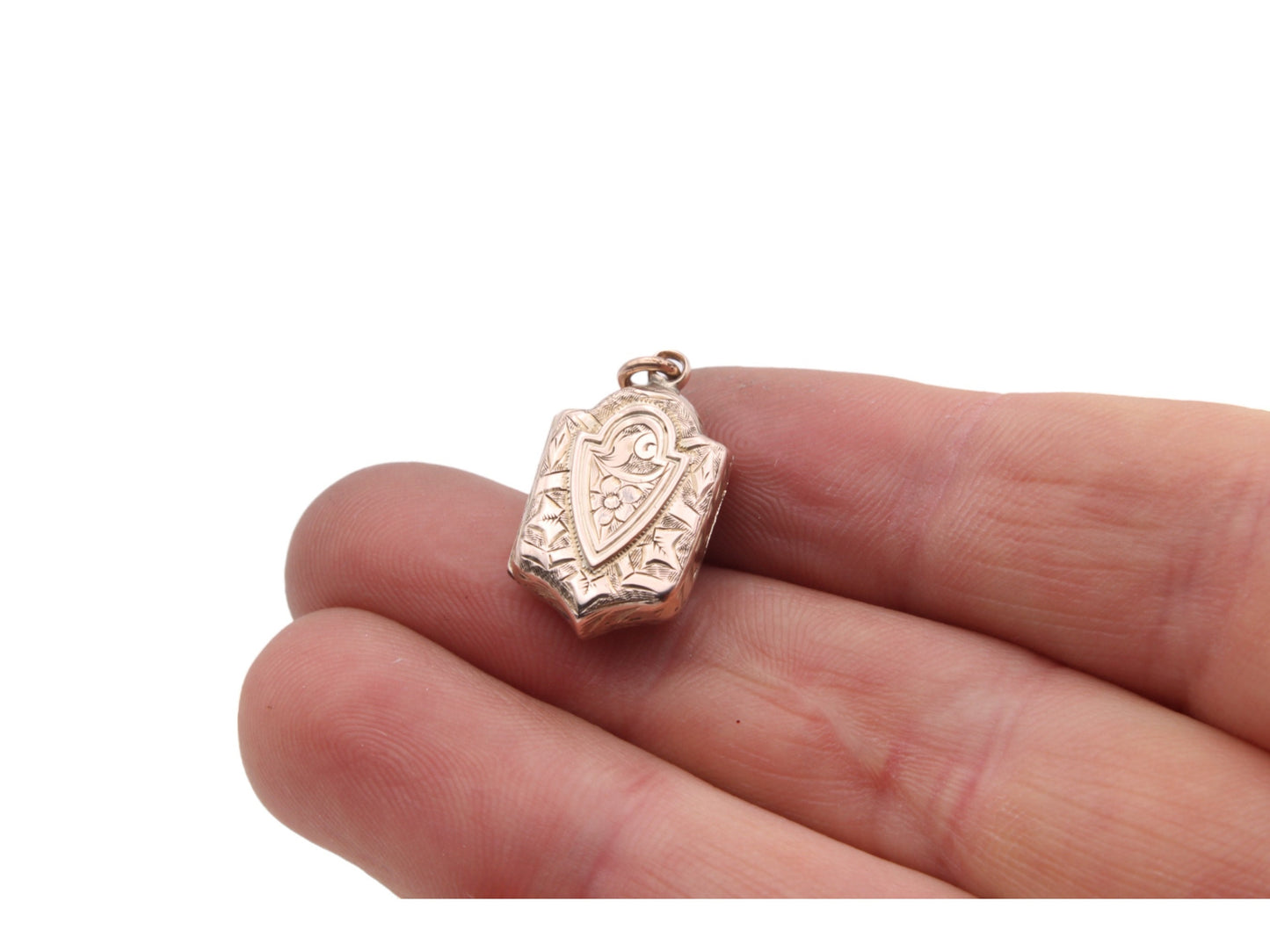 Antique Victorian 9ct Gold Shield Shaped Locket