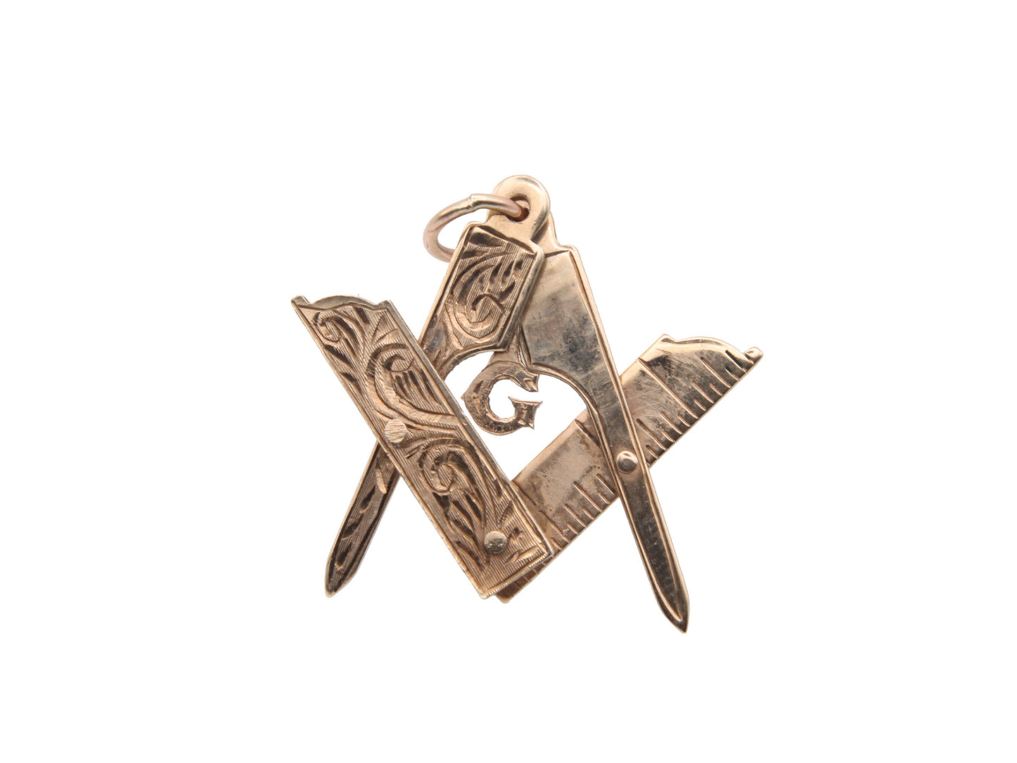 Vintage 9ct Gold Unfolding Masonic Pendant Charm