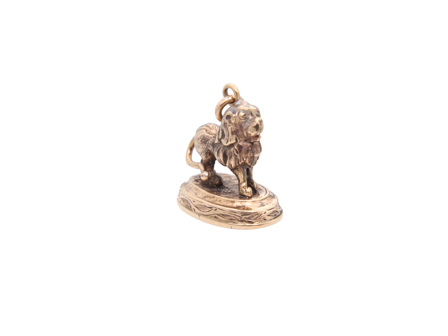 Antique 15ct Gold Lion Bloodstone Pendant