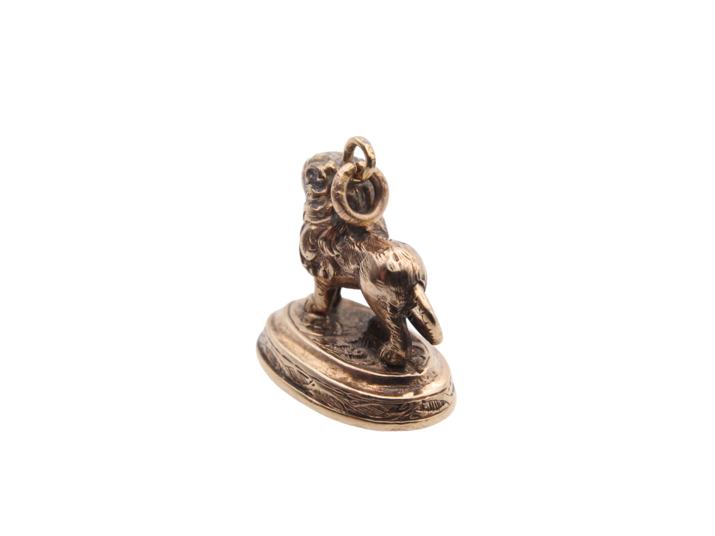 Antique 15ct Gold Lion Bloodstone Pendant