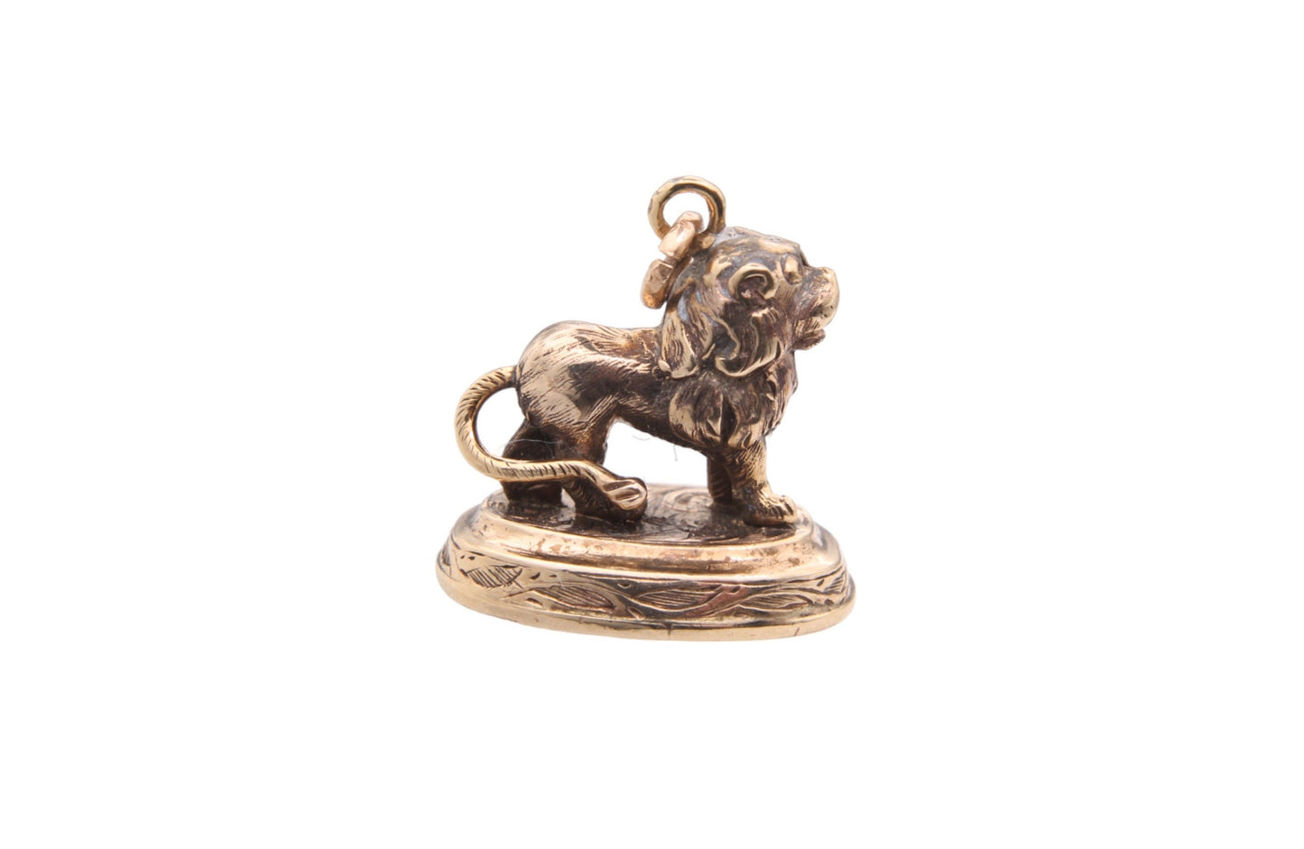 Antique 15ct Gold Lion Bloodstone Pendant