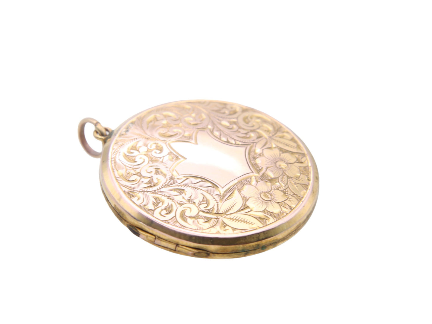 Antique 9ct Gold Large Forget-Me-Not Locket
