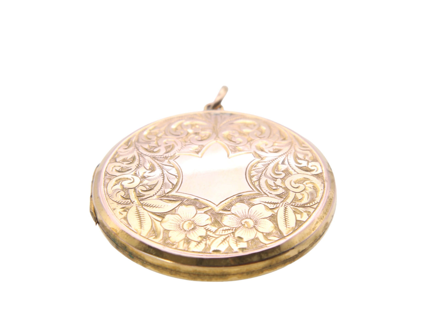 Antique 9ct Gold Large Forget-Me-Not Locket