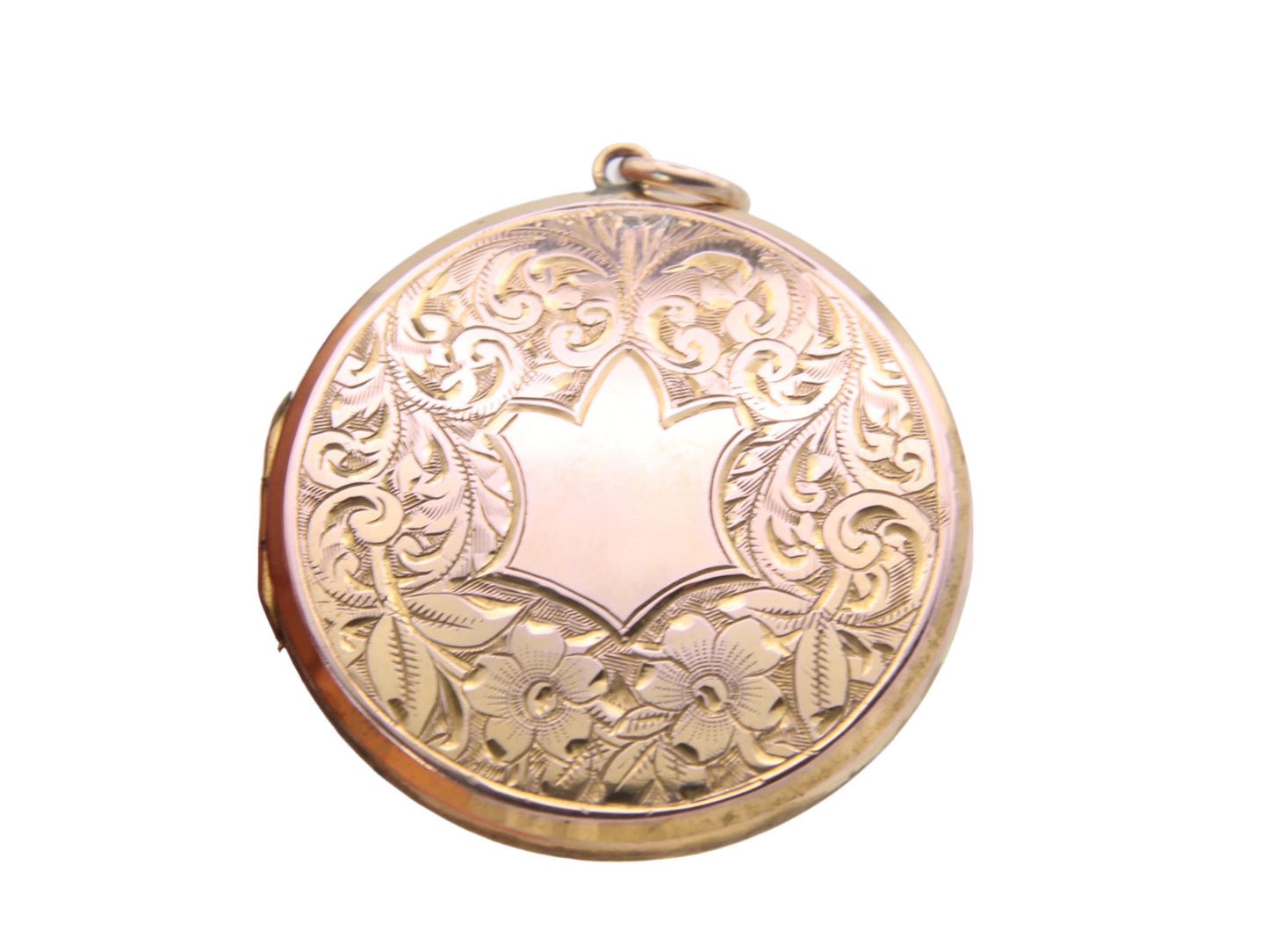 Antique 9ct Gold Large Forget-Me-Not Locket