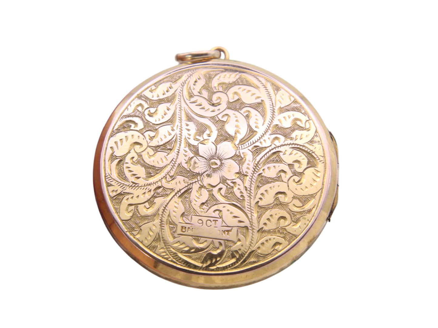Antique 9ct Gold Large Forget-Me-Not Locket
