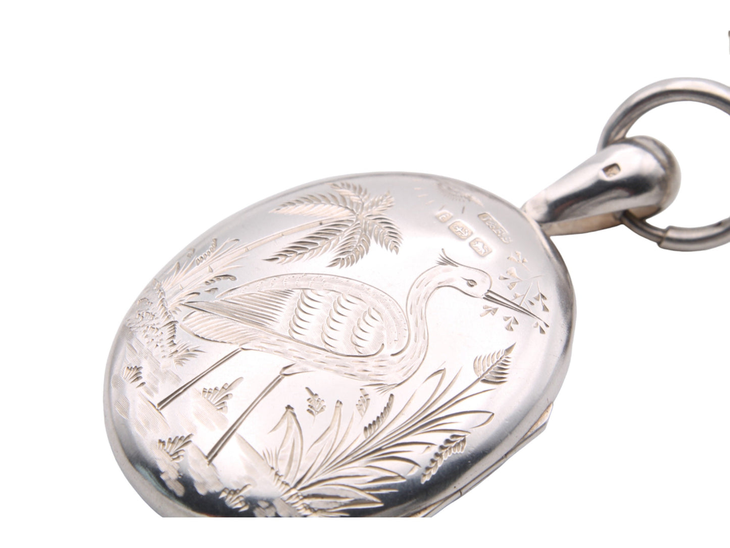Victorian-Sterling-Silver-Book-Chain-Locket-Necklace:-Maltese-Cross,-Forget-Me-Not