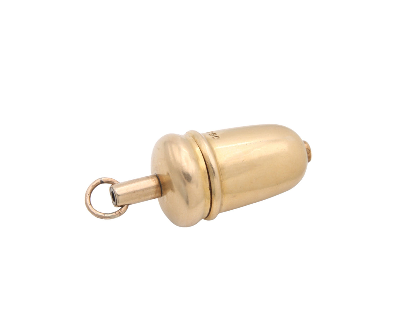 Antique-18ct-Gold-Acorn-Sewing-Tape-Measure-Pendant,-1892