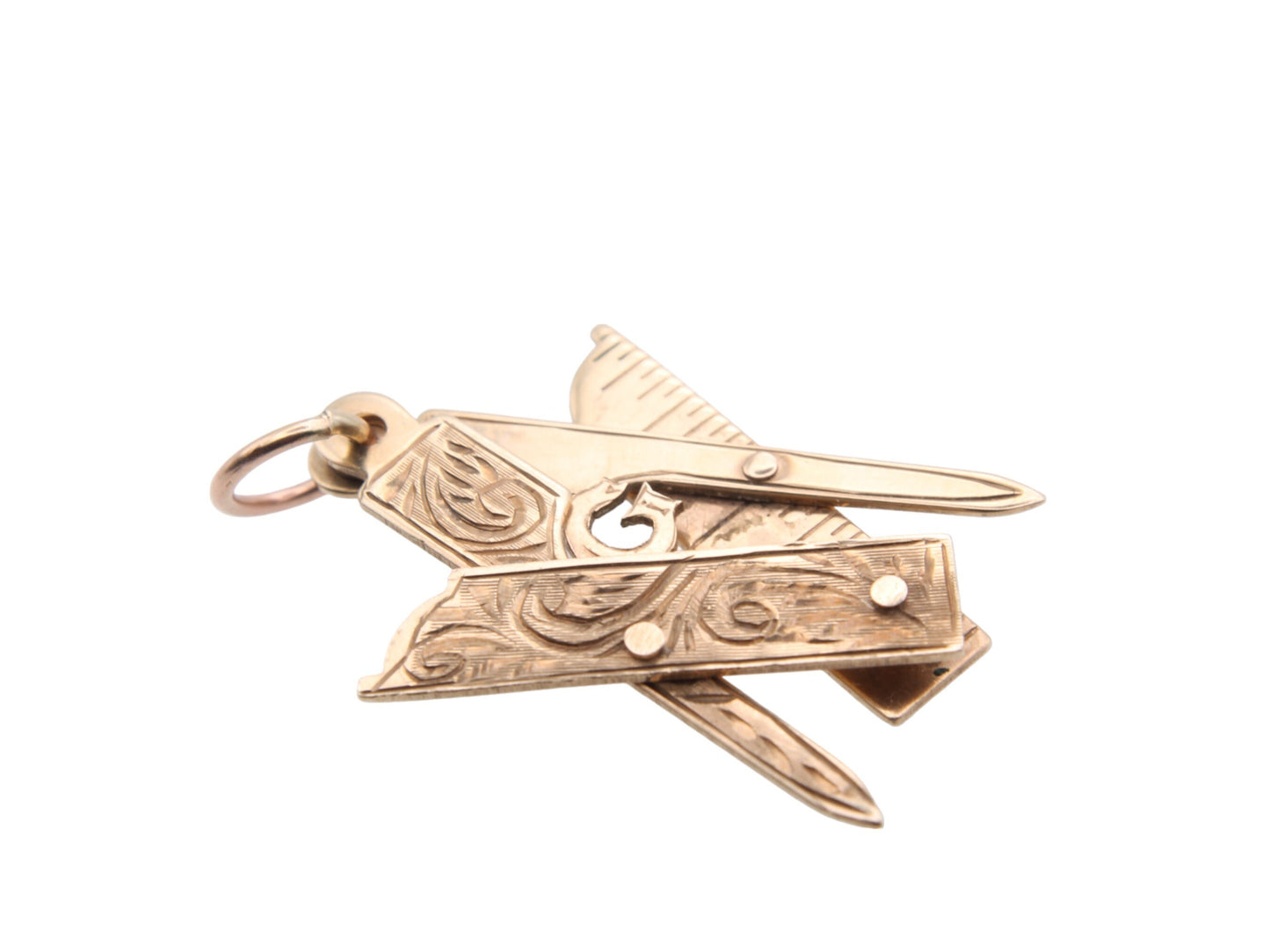 Vintage 9ct Gold Unfolding Masonic Pendant Charm