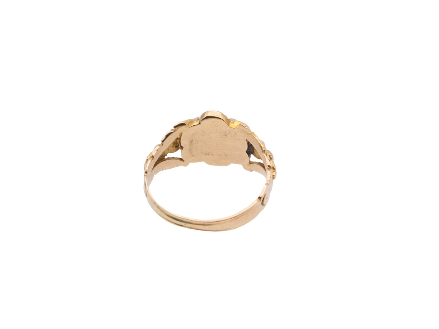 Antique Georgian 18ct Gold, Diamond And Pearl Forget Me Not Ring, 1827
