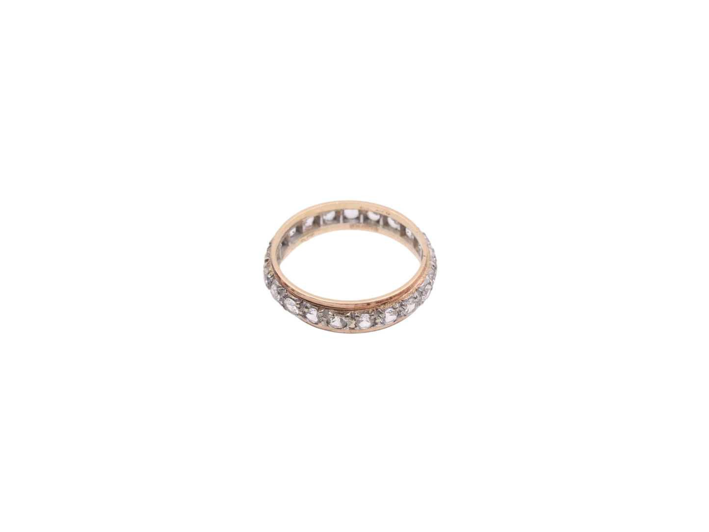 Vintage 9ct Rose gold Paste Eternity Ring