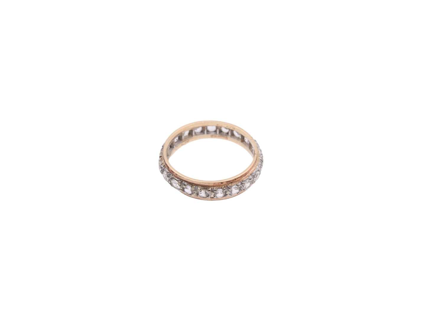 Vintage 9ct Rose gold Paste Eternity Ring