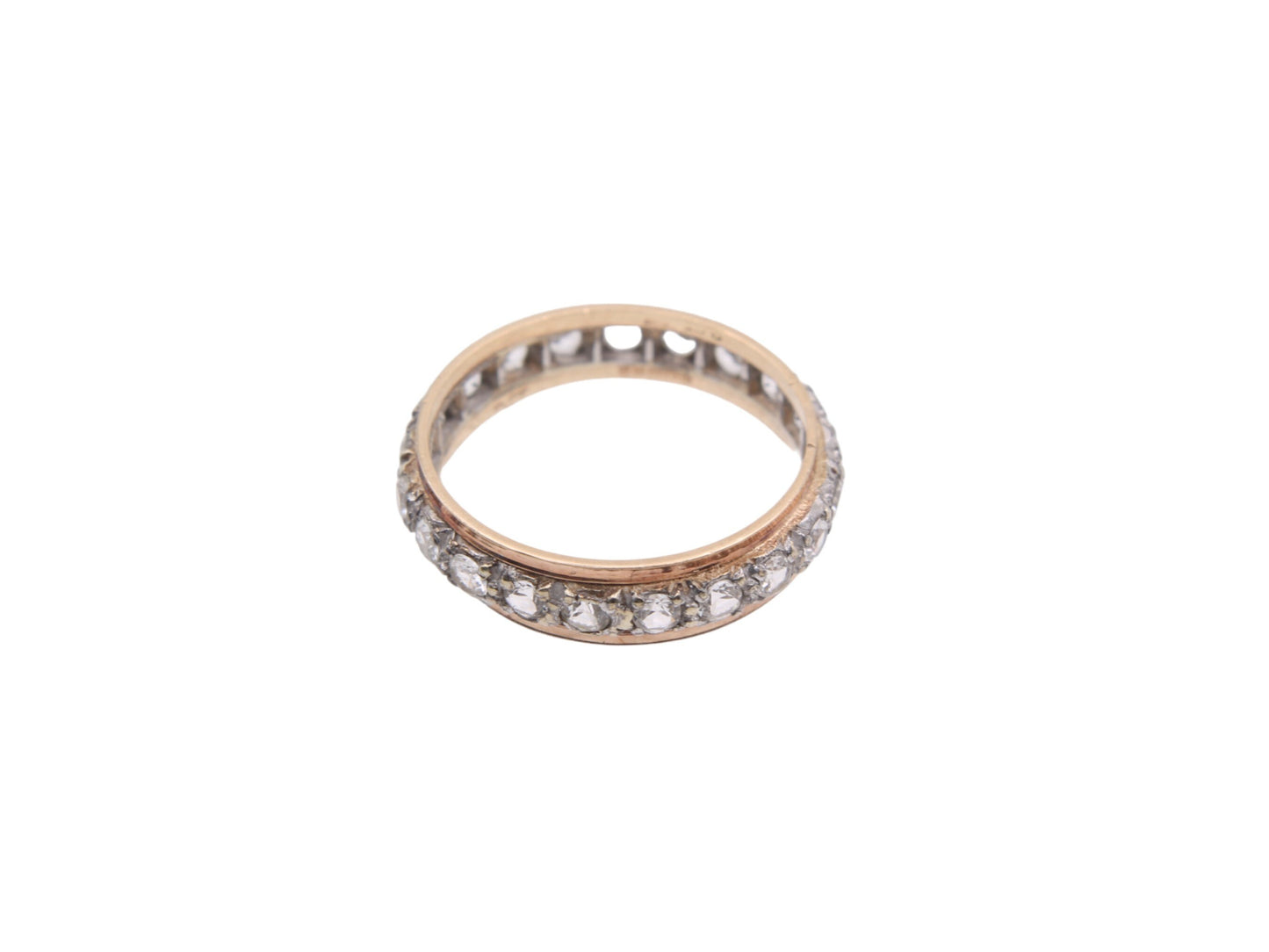 Vintage 9ct Rose gold Paste Eternity Ring