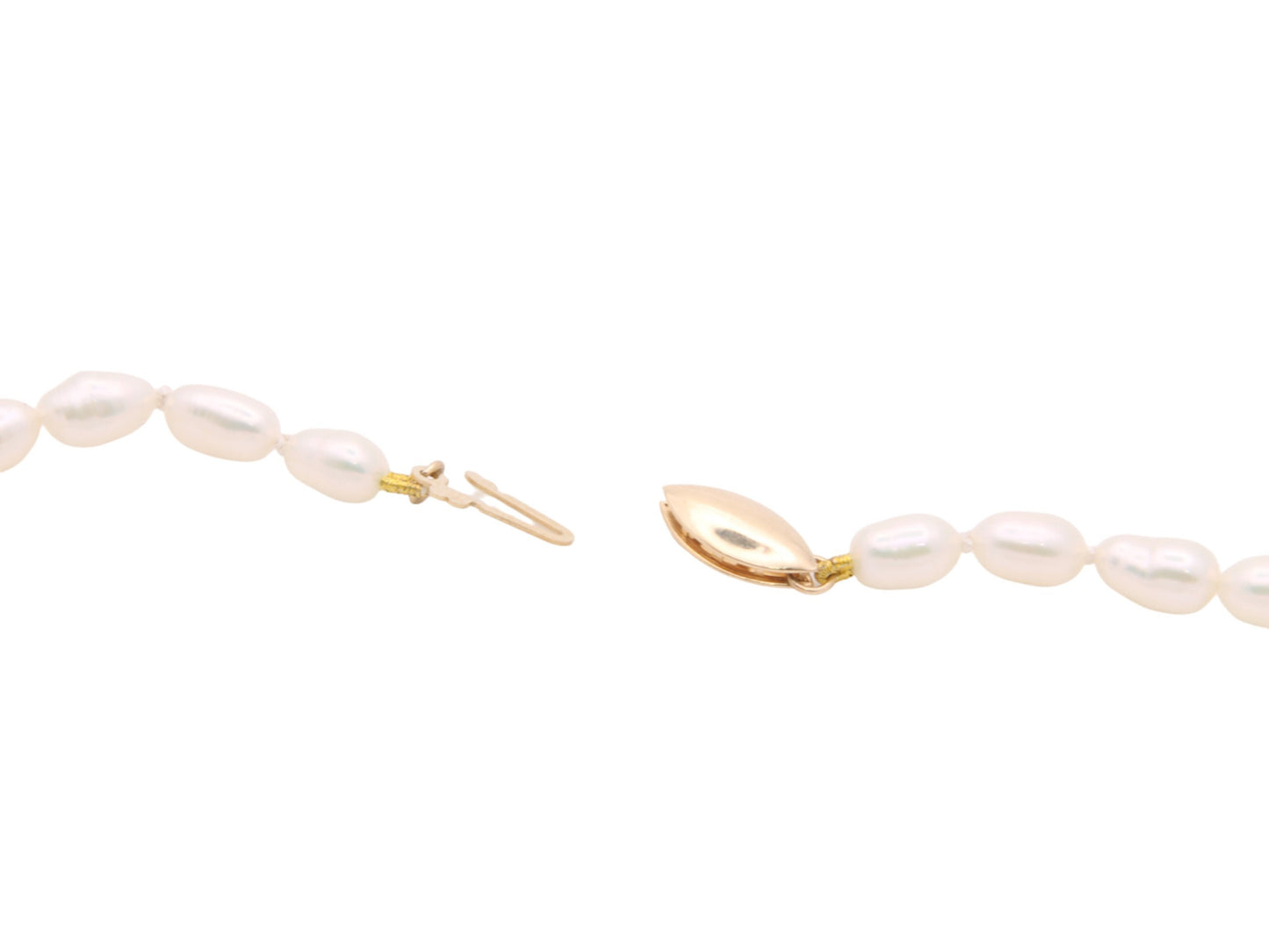 Vintage 14ct Gold Pearl & Garnet Necklace