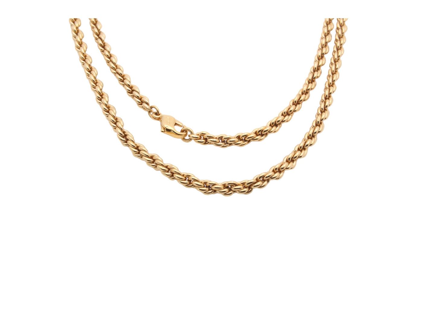 Vintage Christian Dior 18ct Gold Plated Rope Necklace
