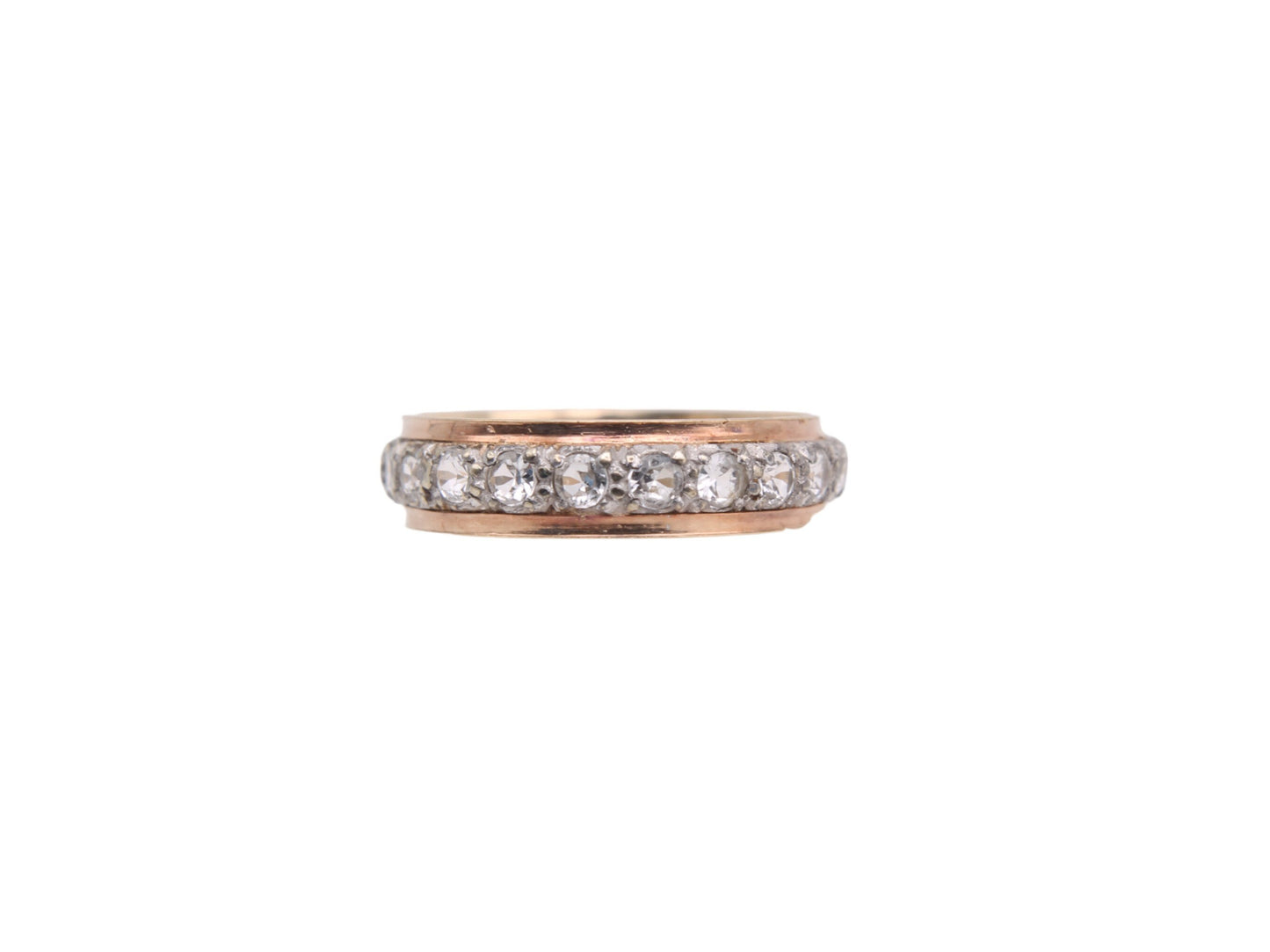 Vintage 9ct Rose gold Paste Eternity Ring