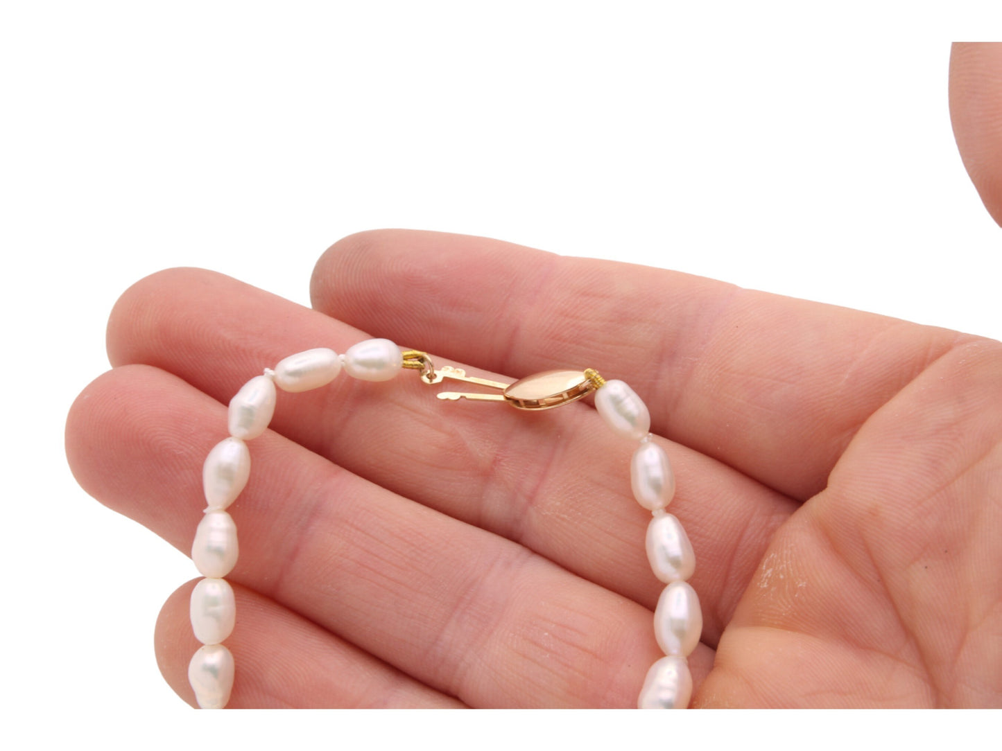 Vintage 14ct Gold Pearl & Garnet Necklace