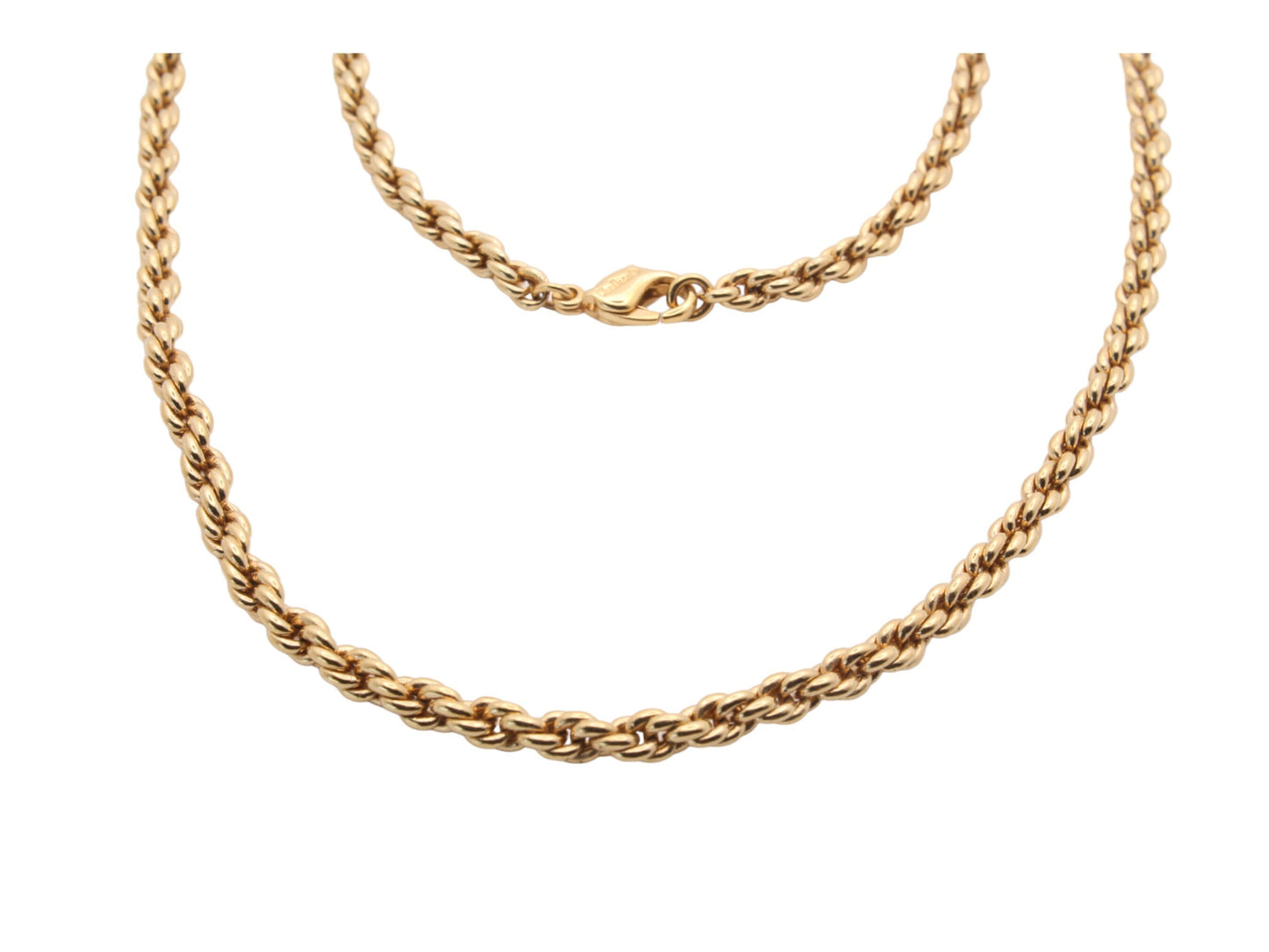 Vintage Christian Dior 18ct Gold Plated Rope Necklace
