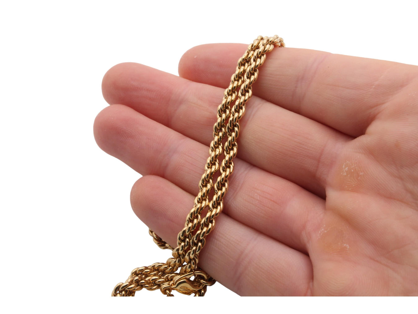 Vintage Christian Dior 18ct Gold Plated Rope Necklace