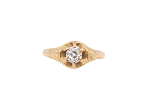 Antique 18ct Yellow Gold Diamond Ring .3ct