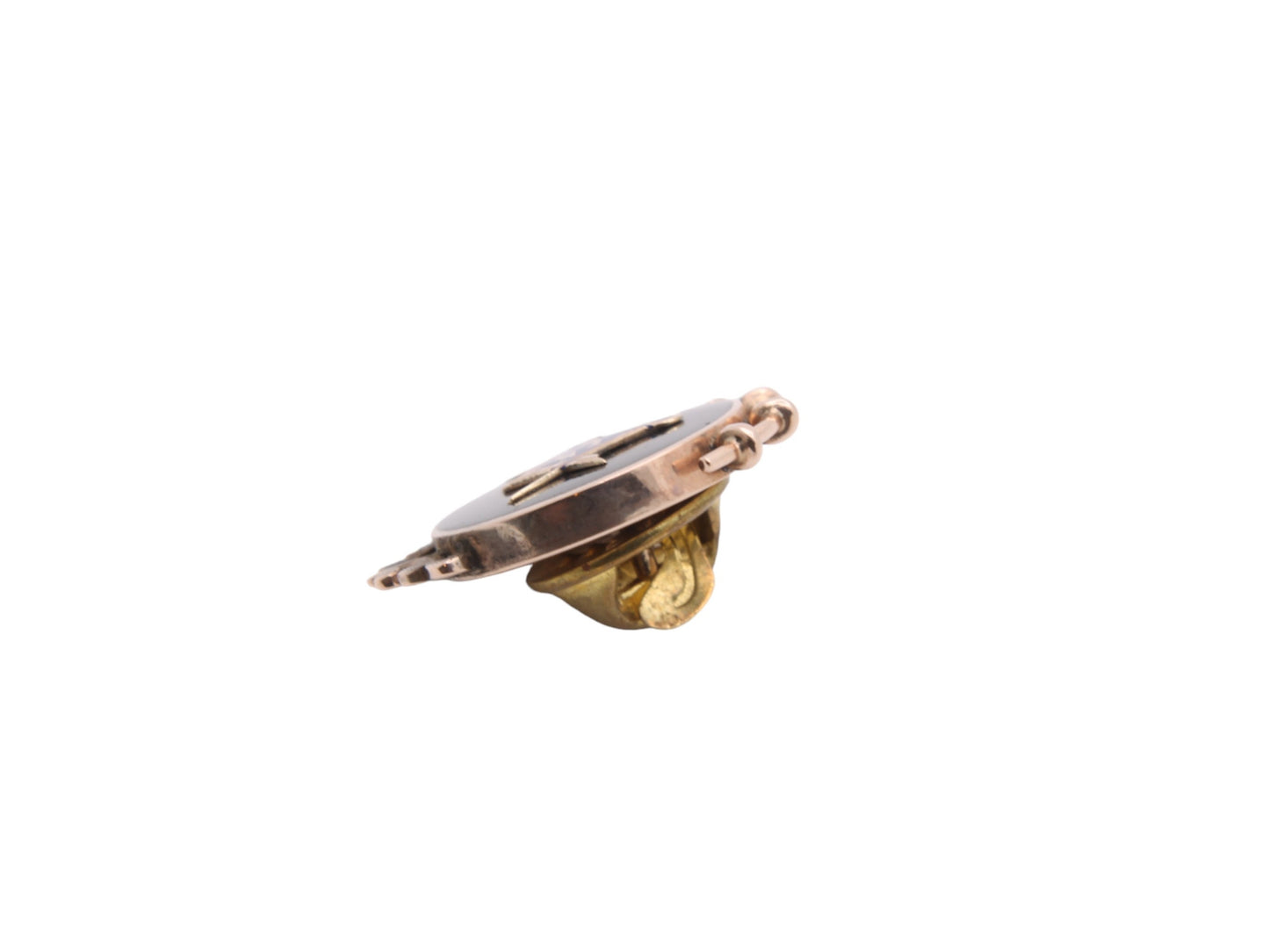 Antique-9ct-Gold-Masonic-Enamel-Brooch-Pin