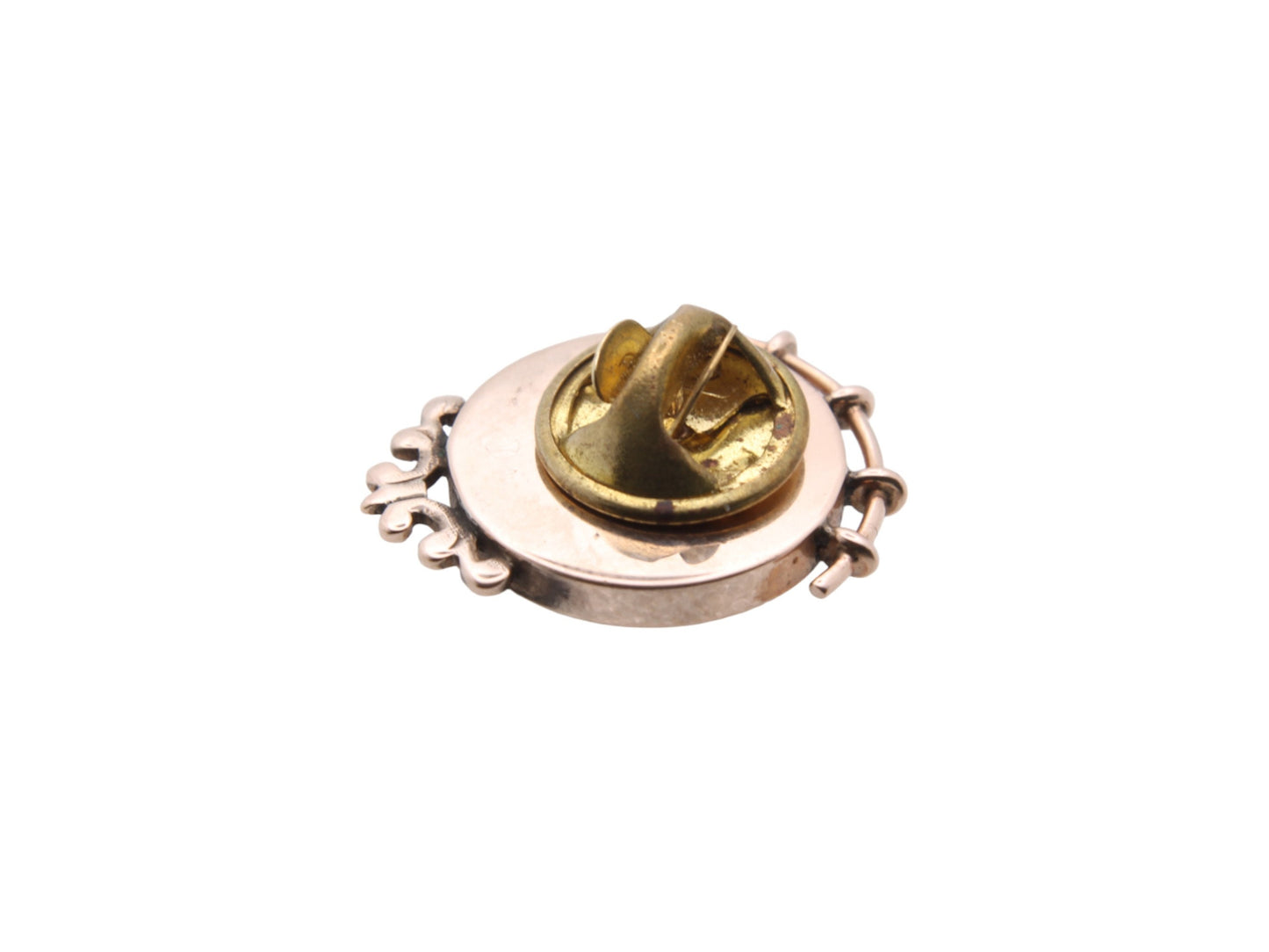 Antique 9ct Gold Masonic Enamel Brooch Pin