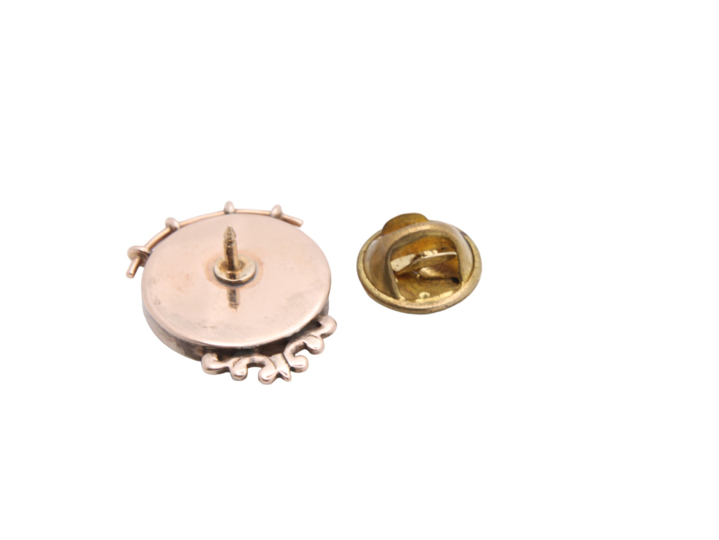 Antique 9ct Gold Masonic Enamel Brooch Pin