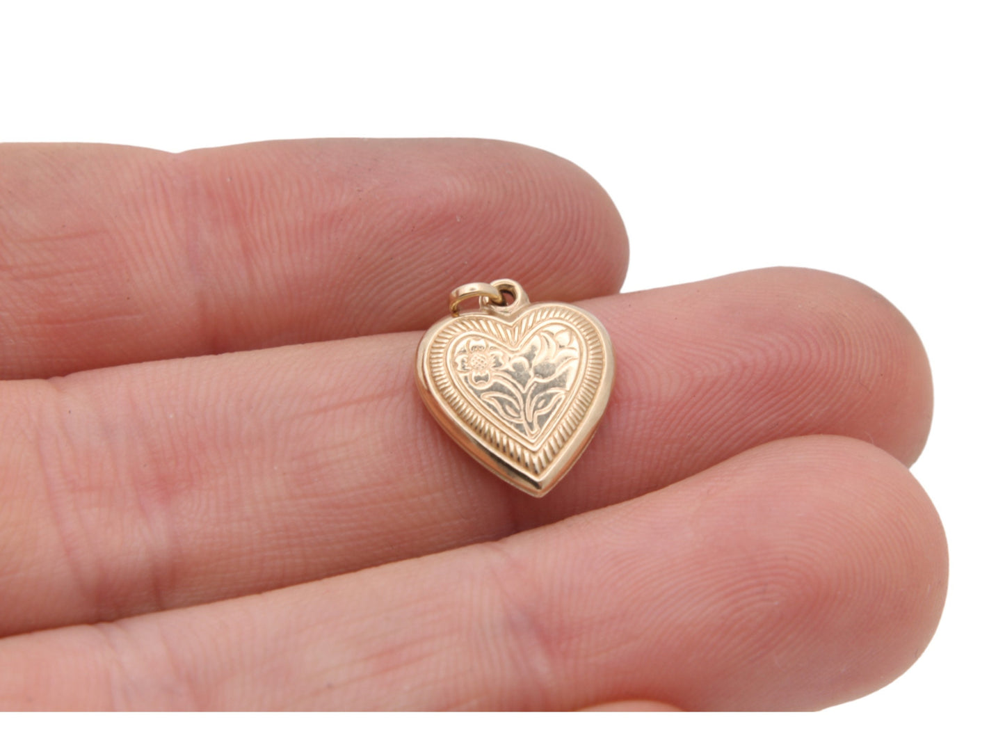 Vintage-9ct-Gold-Heart-Charm/Pendant
