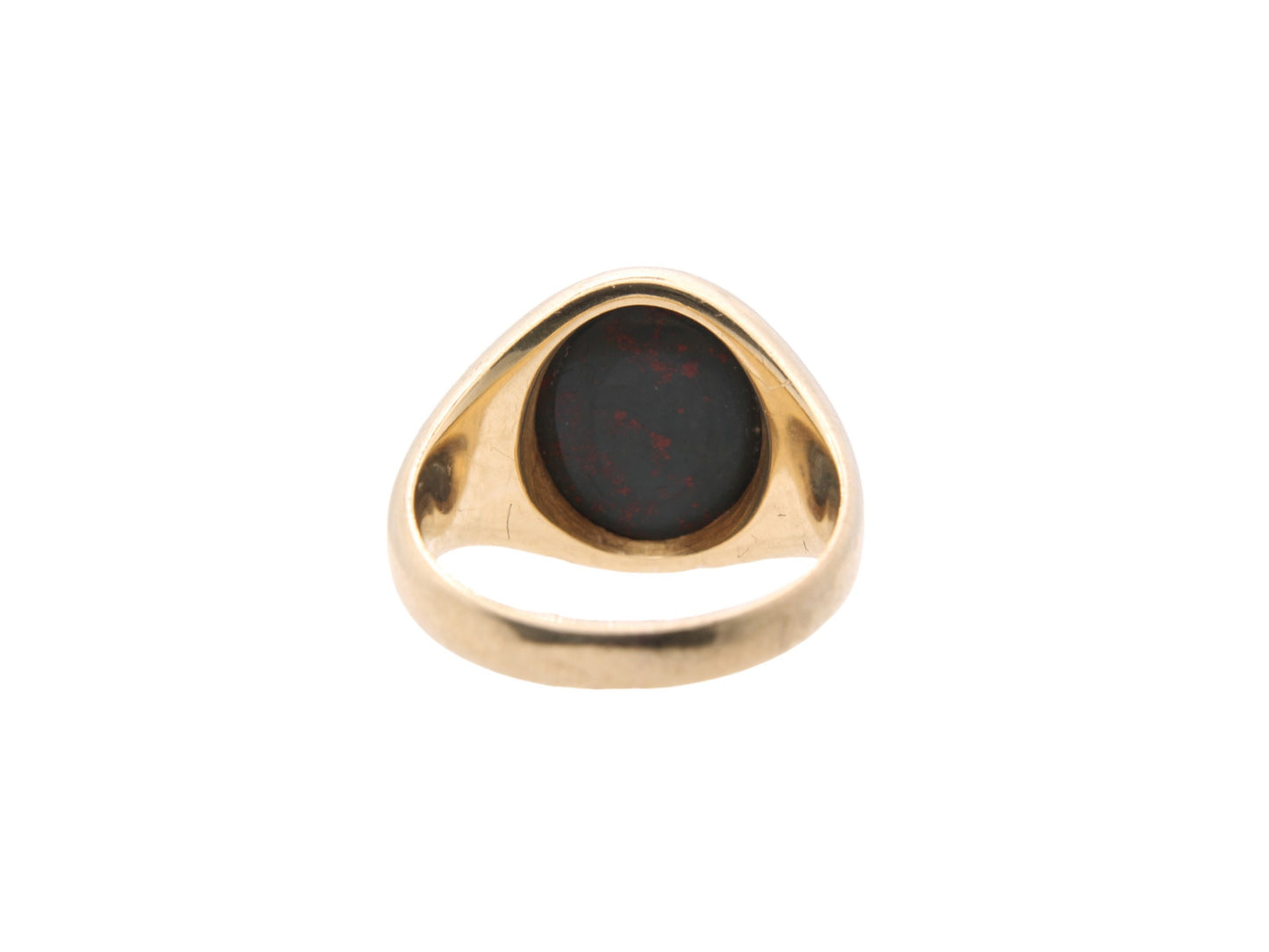 Vintage 18ct Gold Intaglio Bloodstone Signet Ring Griffin Crest