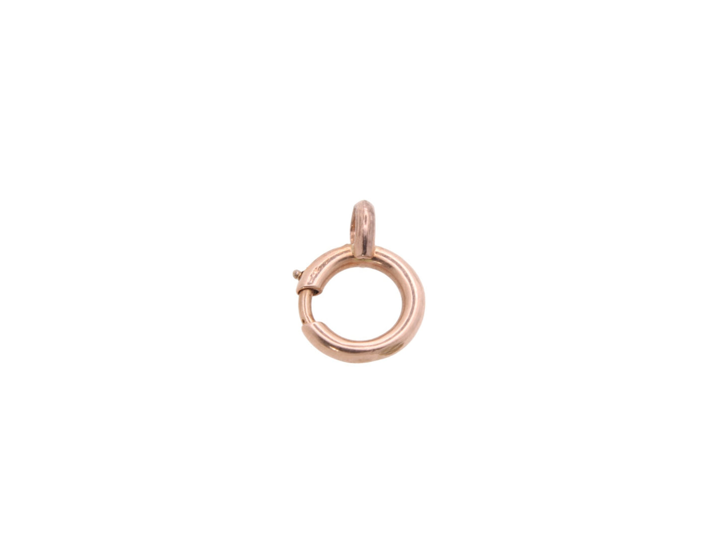 Antique 9ct Rose Gold Bolt Clasp, Spring Jump Ring